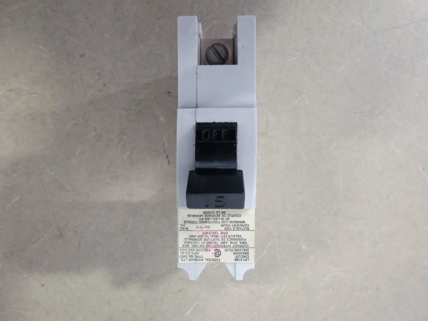 Used FEDERAL PIONEER NB115 Switchgears British Columbia CA | Lenmark #294454