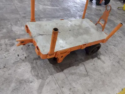 (2) 72" X 36" A STREICH & BROS HEAVY DUTY FLAT BED TOW CARTS: STOCK #23688