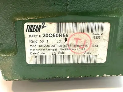CDPWD3326, 20Q50R56 | Baldor Tigear CDPWD3326 Washdown Duty Motor w/ Gear Reducer 20Q50R56 - For parts or not working