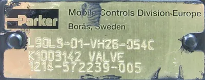 NEW DOOSAN K1003142 CONTROL VALVE PARKER L90LS-01-VH26-054C 1214-572239-005