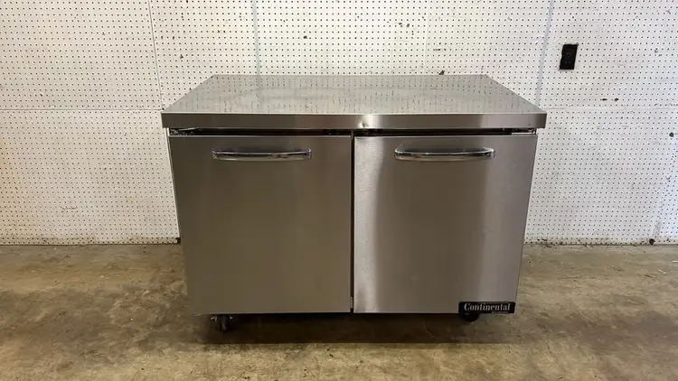 Used Continental Used 48" Continental SW48-N 2 Door Undercounter Refrigerator - STS Undercounter Refrigerators Illinois US | Falcon Restaurant Supply #1373513
