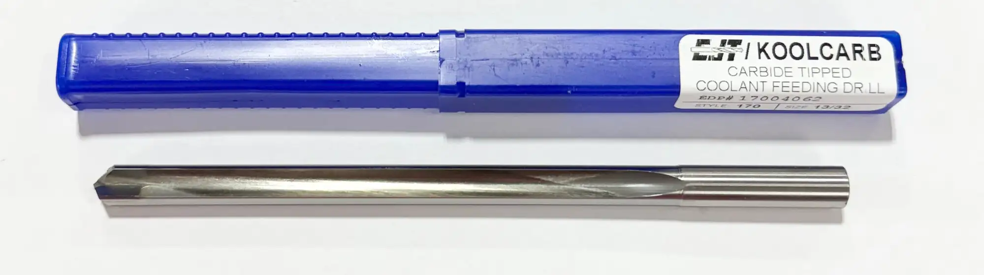 CJT KoolCarb 13/32" Carbide Tipped Coolant Feeding Drill Straight Flute 7" OAL USA Made