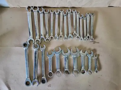 Open Wrench Set (15pcs) and Stubby Combination Wrench Set (10pcs)