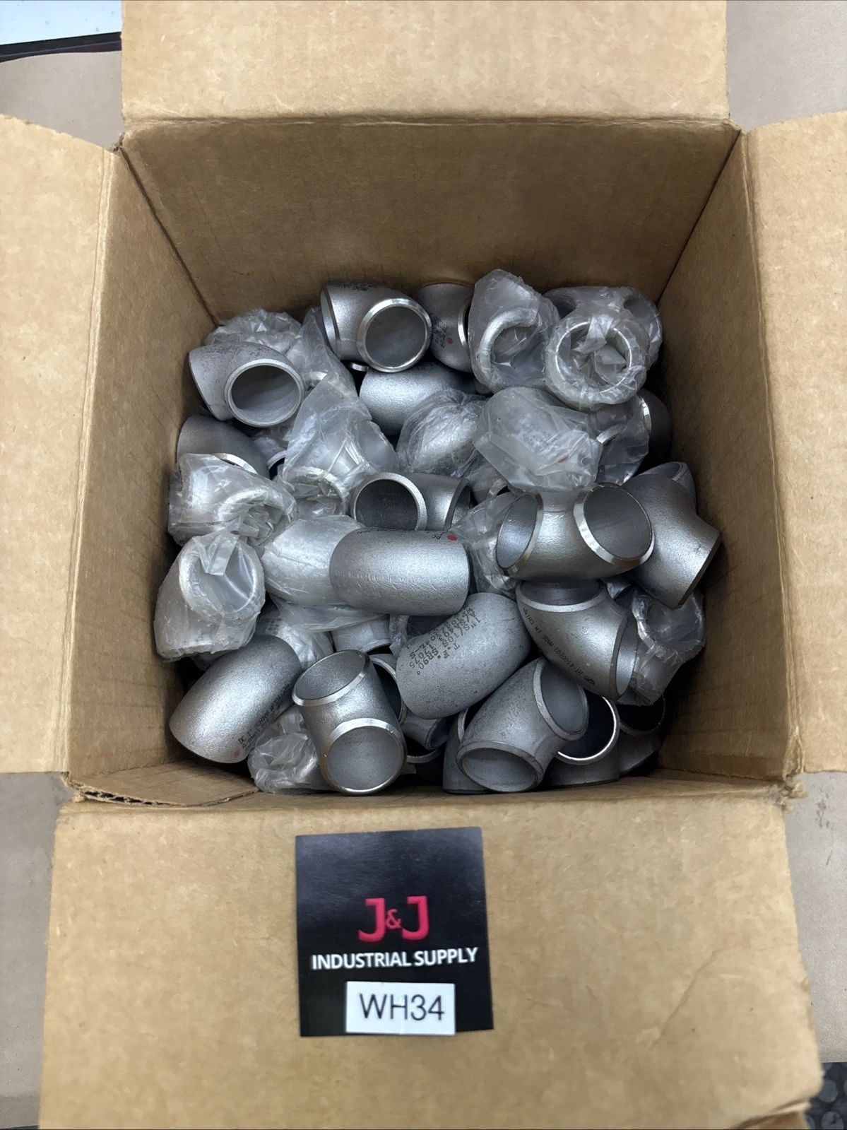 Lot Of (100) 1" Schedule 80 Short Radius 90 Degree Elbow A/SA403 304/304L-S