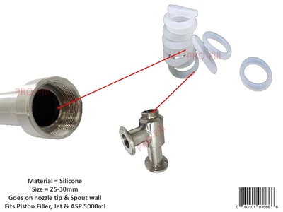 New | in-Stock PRO-FILL INC 25 X 30 X 3 MM VITON (JET & ASP 5000 ML) Parts & Accessories (Material Handling) California US | ProFill Inc #1567593