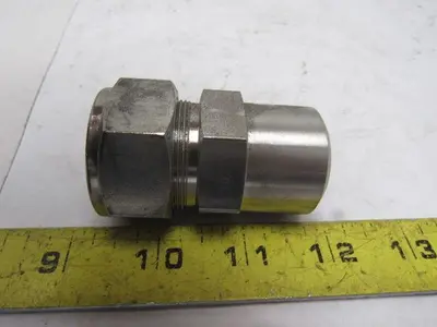 Parker 1" Weld-Lok To Compression 316SS Socket Weld Connector