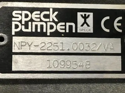 USED SPECK PUMP NPY-2251.0032
