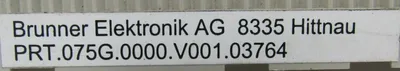 USED BRUNNER ELEKTRONIK PRT.075G.0000.V001.03764 SERVO CONTROL