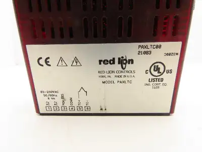 Red Lion PAXLTC00 PLC LED Display Temperature Meter 250V