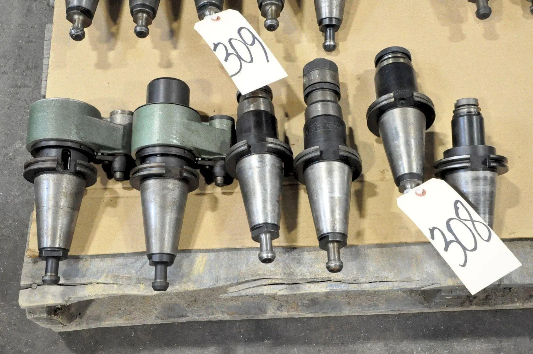 (6) CAT50 TAPER TOOL HOLDERS. STOCK # 0951720