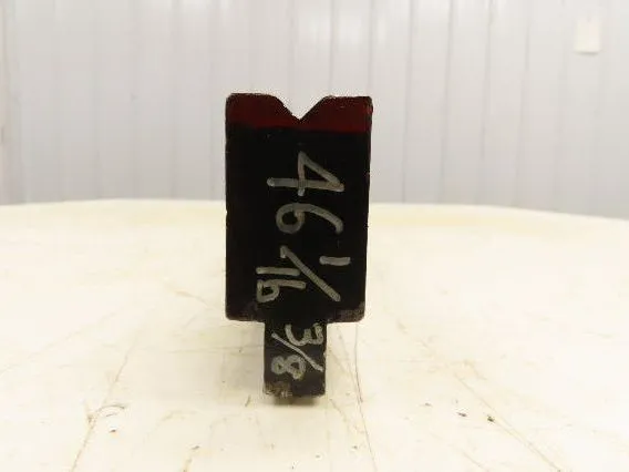 Press Brake Die 46-1/16" Long 90° V 3/8" W 5/32" D 1-3/4" H 1/2" Tang