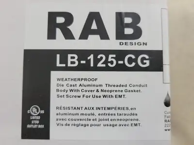 NEW RACOR LB-125-CG