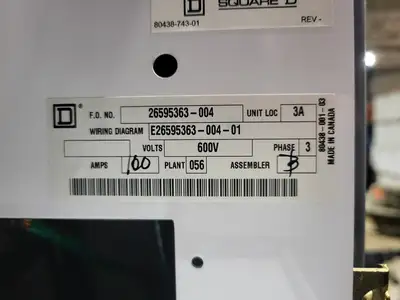 USED SQUARE D MODEL 6