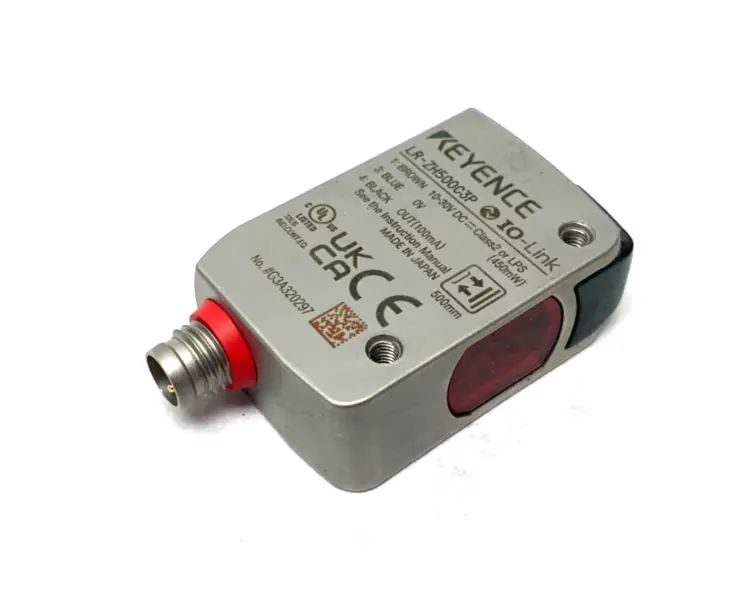 Used KEYENCE SELF-CONTAINED CMOS LASER SENSOR M8 CONNECTOR TYPE 500MM Sensors | Maverick Industrial Sales #1110933