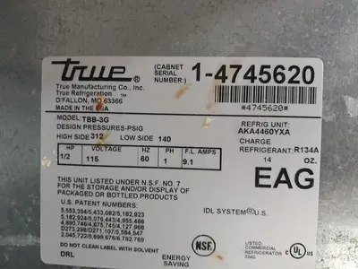 USED TRUE TBB-3G; KEG COOLER