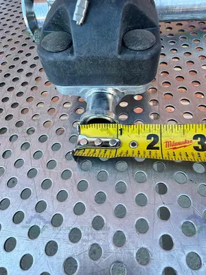 USED 2- ITT PURE FLO RA25MAX DIAPHRAGM VALVE W/ 1" TO 3/4" SANITARY FITTING