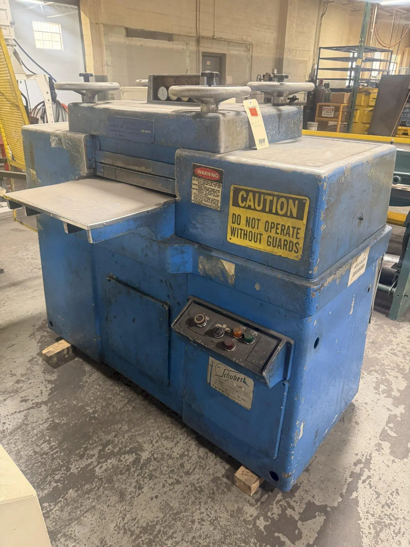 USED SCHUBERT 9 ROLL MODEL WM2/500 PRECISION LEVELER (14630)