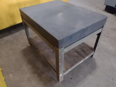 36" x 48" x 6" ACCURITE BLACK GRANITE TABLE: STOCK #18812