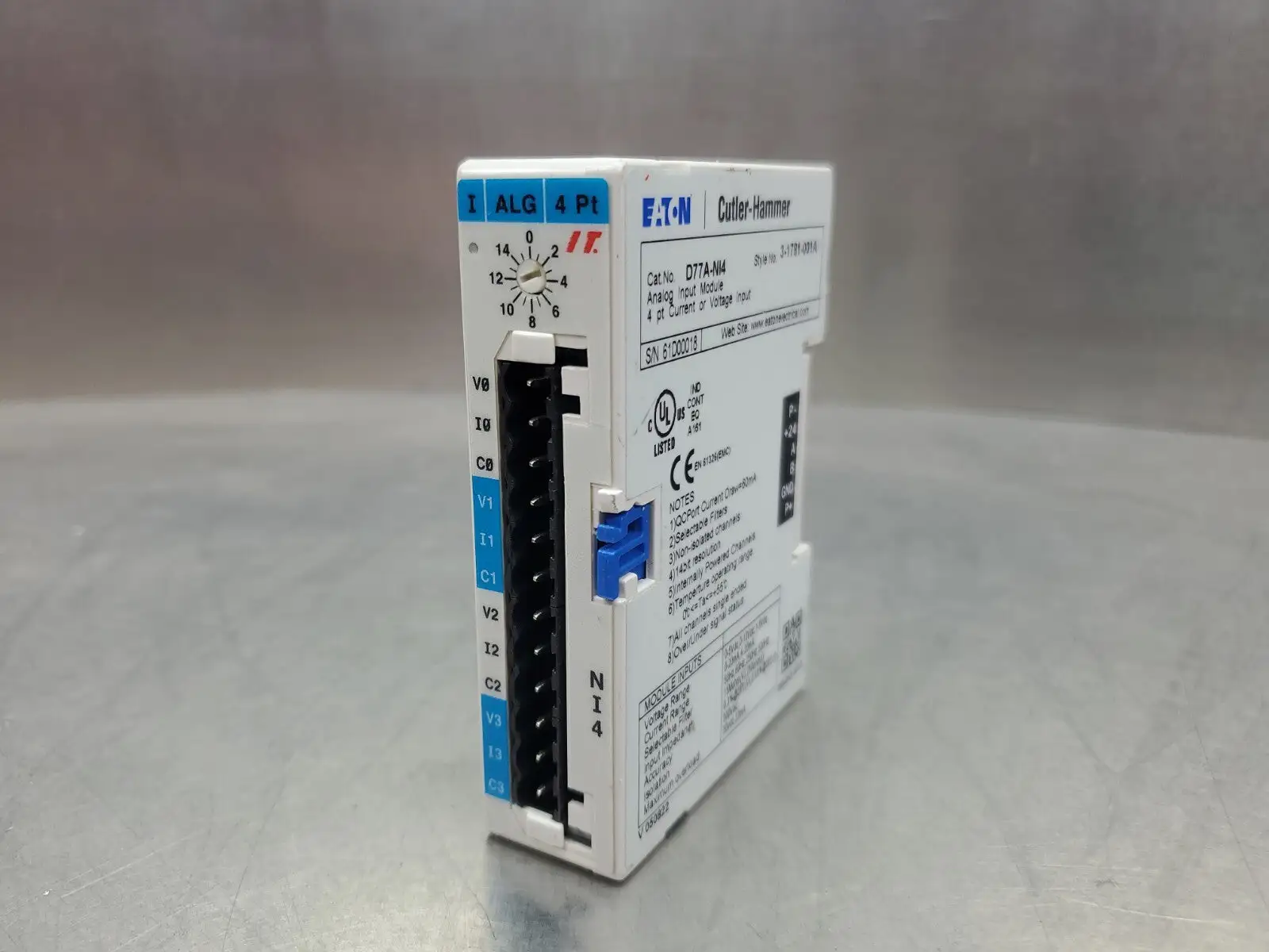 USED Eaton Cutler- Hammer 3-1781-001A