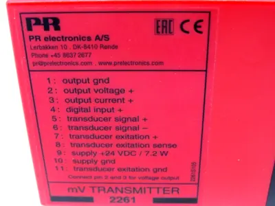 NEW PR ELECTRONICS 2261 MV TRANSMITTER
