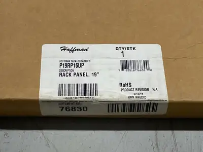 P19RP16UP | Hoffman  Rack Panel Steel Light Gray 28" x 19" 76830 - New