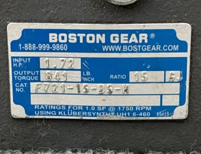 New | in-Stock Boston Gear F721-15-B5-H Speed Reducers California US | Davliegogo LLC #1705342