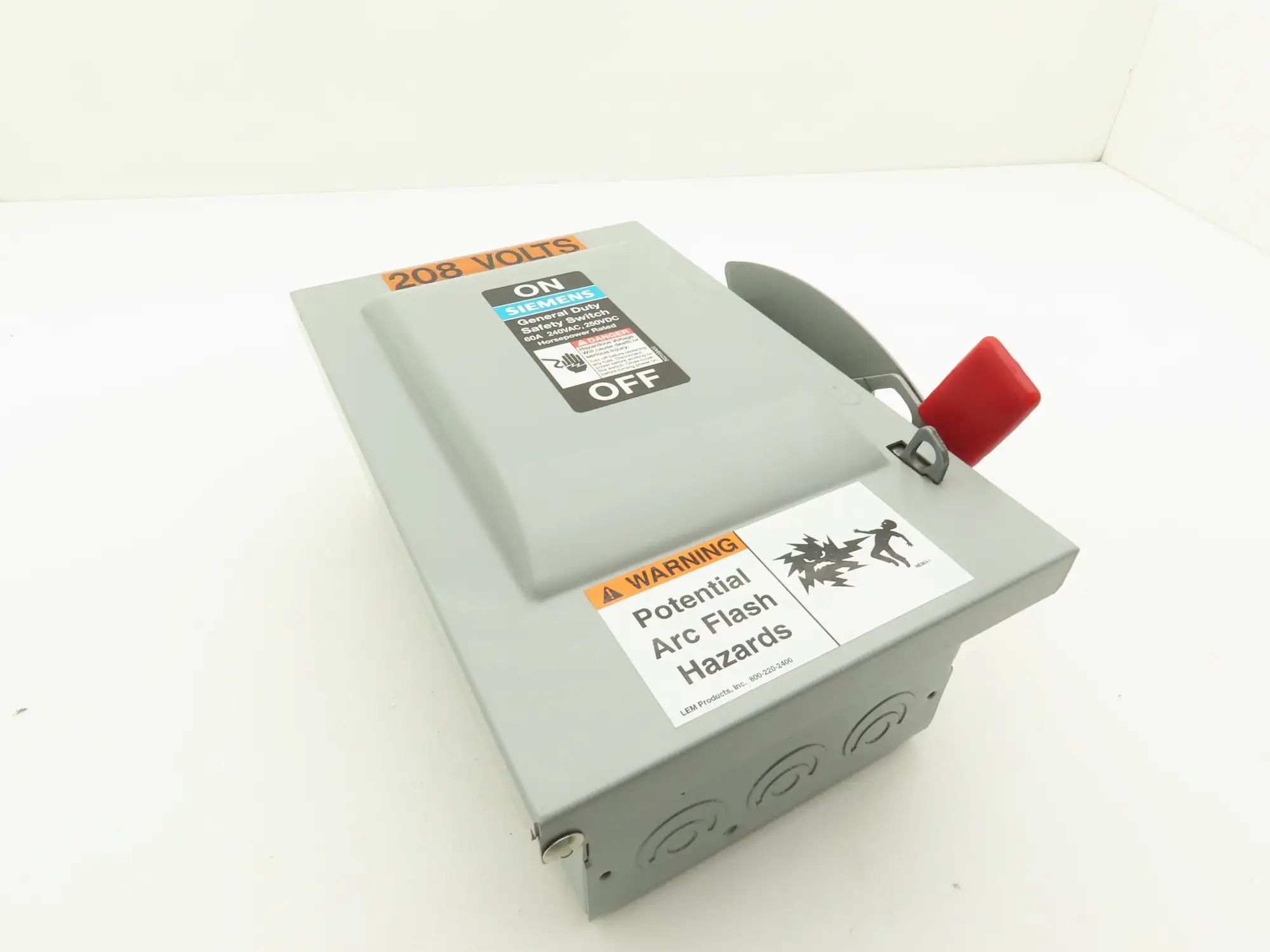Siemens GNF322 Safety Switch Disconnect Non Fusible 60A 240VAC 250VDC HP Rated
