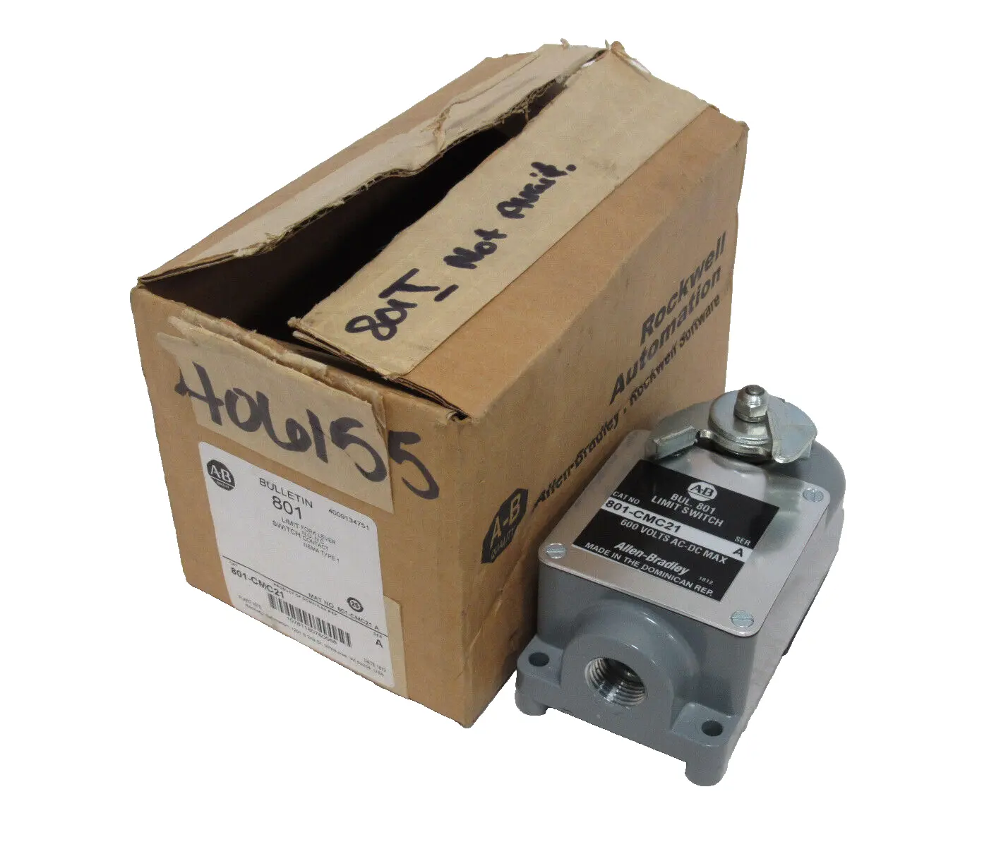 ALLEN BRADLEY 801-CMC21 LIMIT SWITCH SER.A 801CMC21 NEW SURPLUS