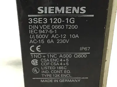 USED SIEMENS 3SE3 120-1G