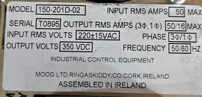 MOOG 150-201D-02 Servo Drive (BIN731)