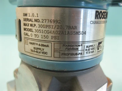 USED Rosemount 3051 CG 4A 02A1AS5M5D4