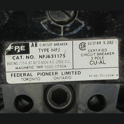 FPE NFJ 175 Amp Breaker