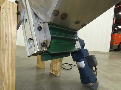 Stainless Hopper Small Parts Feeder Floorbin Elevator 8"x 48"H Conveyor 220V 1PH