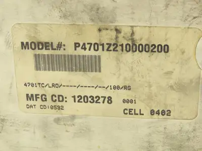 Partlow P4701Z210000200 1401+ Temp Limit Controller Z210000200