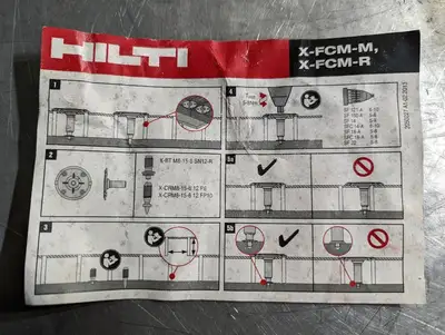 NEW HILTI X-FCM-M 1-1/4