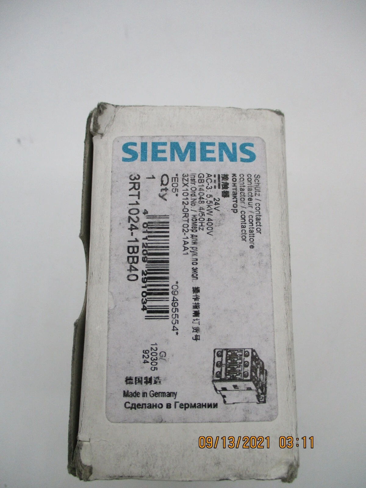 NEW Siemens Siemens 3RT1024-1BB40