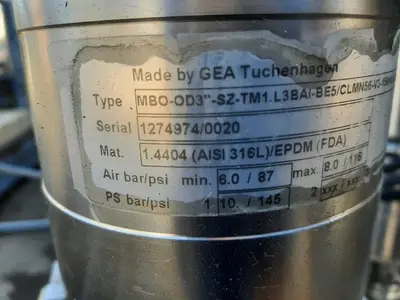 USED GEA TUCHENHAGEN MBO-OD3