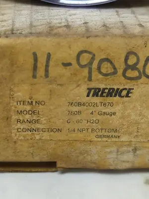 New | in-Stock TRERICE 760B4002T670 Universal Pressure Meters Ohio US | Surplus Asset Holdings #1239956