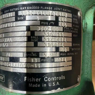 USED Fisher 1052 V100 3610J