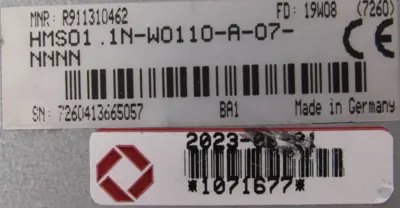 REFURBISHED REXROTH HMS01.1N-W0110-A-07-NNNN SERVO DRIVE R911310462 R911326701