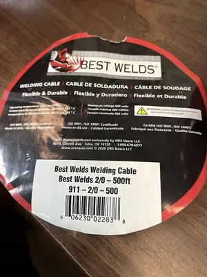 Best Welds,911-2/0-500,WELD CABLE 500' 2/0  600V