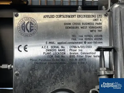 USED Rosenmund 0.06 Sq Meter Rosenmund Filter Dryer, Hastelloy C22