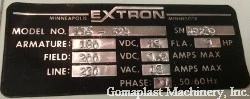 EXTRON  3HP DC Drive, Item # 1713