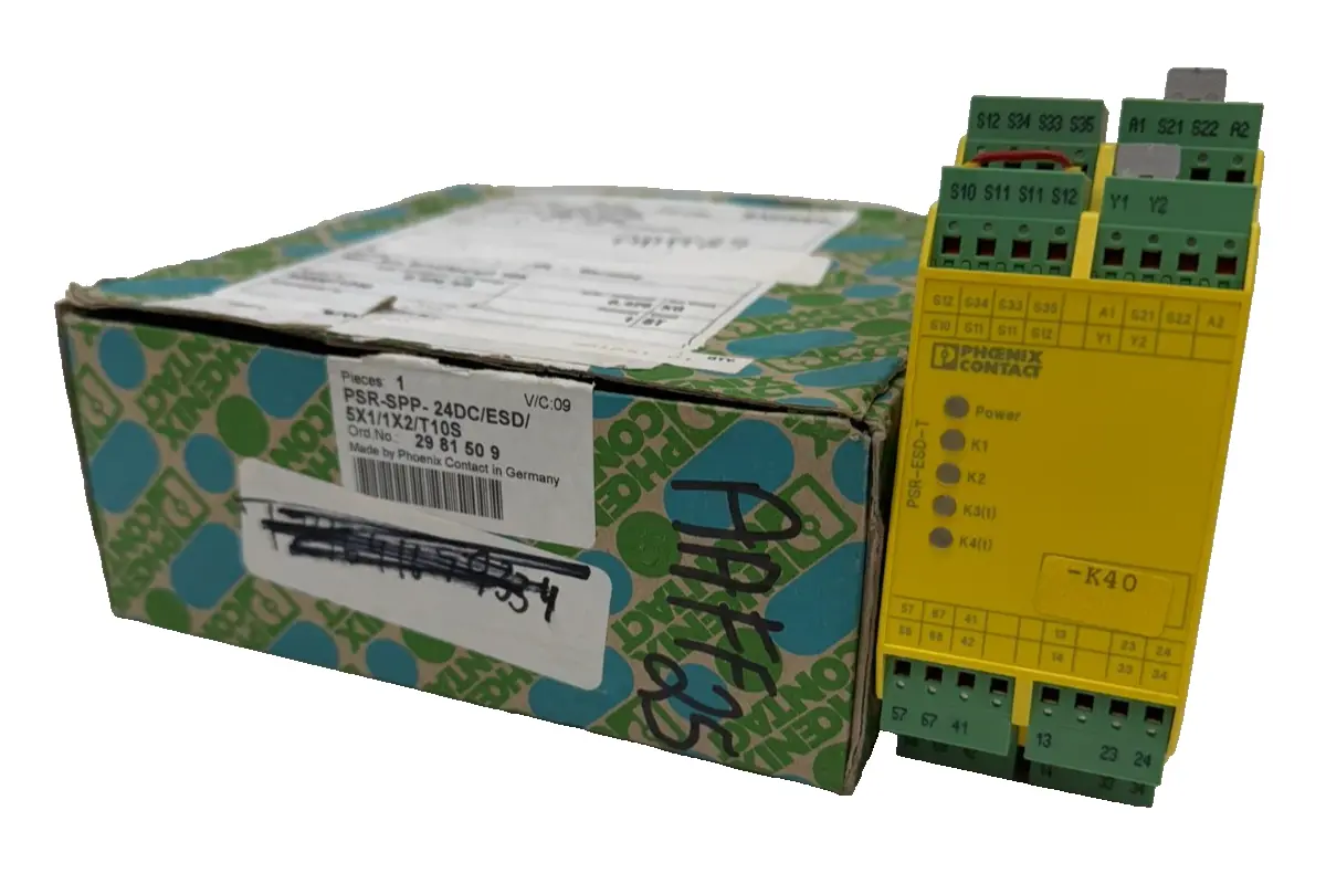 NEW PHOENIX CONTACT PSR-SPP-24DC/ESD/5X1/1X2/T10S SAFETY RELAY 29-81-509