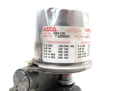 NEW ASCO SB41DK PRESSURE SWITCH W/ ASCO TA40A32 PRESSURE SENSOR TRANSDUCER