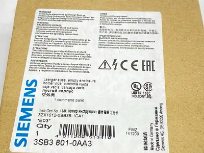New | in-Stock Siemens Empty Enclosure 1-Hole 22mm Electrical Boxes Michigan US | Maverick Industrial Sales #1467984