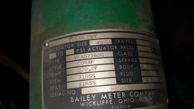 Fisher 4" 600 FLG WCB Stainless 667 E Control Valve