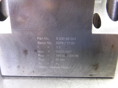 Heimatec BMT60 ER25 Axial Drilling/Milling Right Angle Head 8 030 68 042 (LOC109)