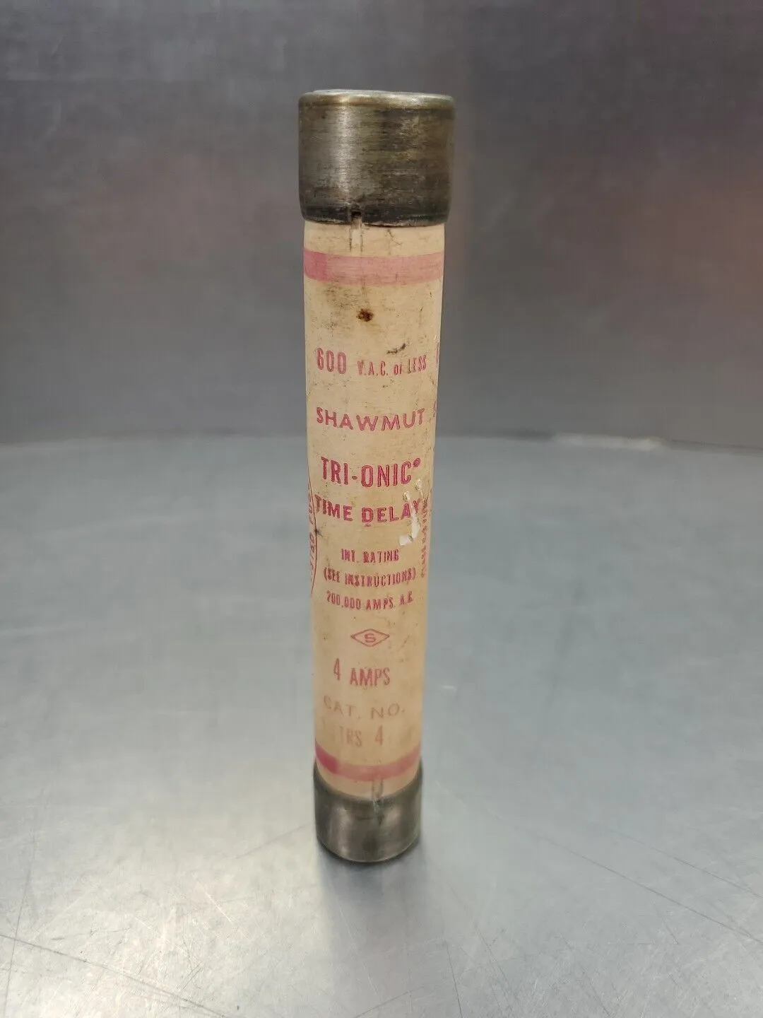 Shawmut TRS4 Tri-Onic Time Delay Fuses, 600V 4A. 4D-38