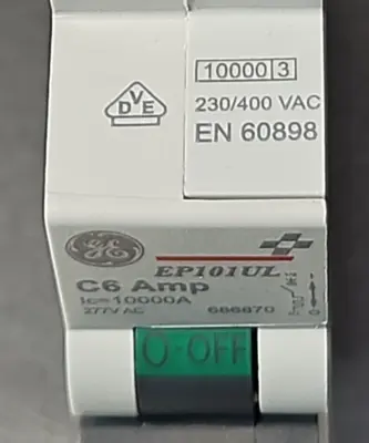 General Electric EP100UL C6 Amp 277VAC (Modular plus). Loc4C25